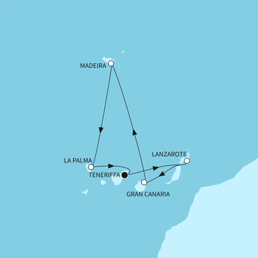 7 Nächte - Kanaren mit Madeira - ab/bis Santa Cruz
