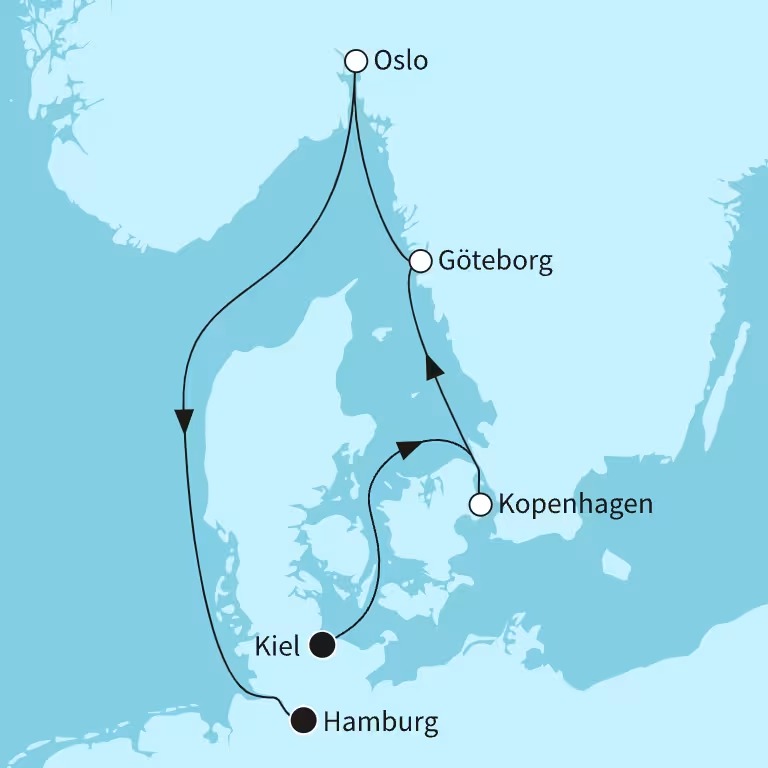 5 Nächte Kurzreise in den Norden ab Kiel / bis Hamburg